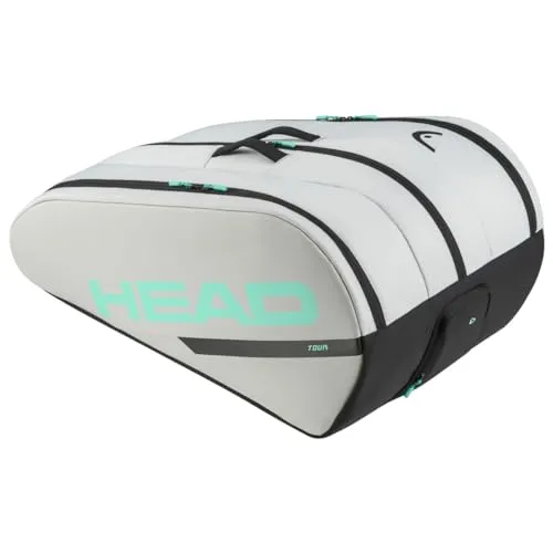 HEAD Tour Racquet Bag XL, Ceramic/Teal - Tennisschläger Tasche für bis zu 15 Schläger, mit Climate Control Technologie (CCT+) zum Schutz deiner Schläger und einem bequemen Rucksack-Tragesystem für einfaches Transportieren.