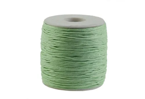 maDDma Kordel 90m gewachste Baumwollschnur 1mm auf Spule Schmuckkordel Schnur, mintgrün