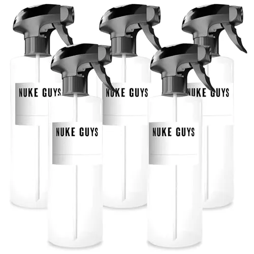 Nuke Guys 5x Sprühflasche 500ml zum Befüllen | Leere Sprühflaschen geeignet für Wasser - Reinigungsmittel - Desinfektionsmittel - Putzmittel | Sprüher für Blumen - Pflanzen - Auto