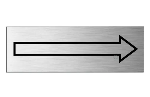 Schild Pfeil rechts/links Hinweisschild aus Aluminium 240×80 mm selbstklebend