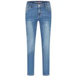 Buena Vista Regular-fit-Jeans ? Damen 7/8 Jeans ? Stretch Denim mit Zipper ? Slim Fit Five-Pocket blau XS