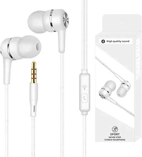 Rtinle In-Ear Kopfhörer mit 3.5 mm Klinke, Stereo HiFi Sound, Mikrofon & Lautstärkeregelung, kabelgebunden für Smartphone & MP3