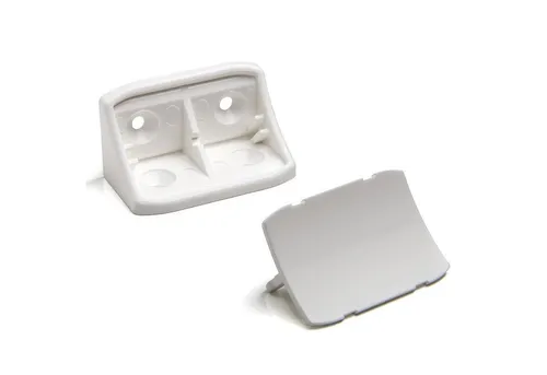 SO-TECH® Winkelbeschlag Korpusverbinder Doppel-Eckverbinder 24 x 24 x 44 mm mit Abdeckkappe (10 St)