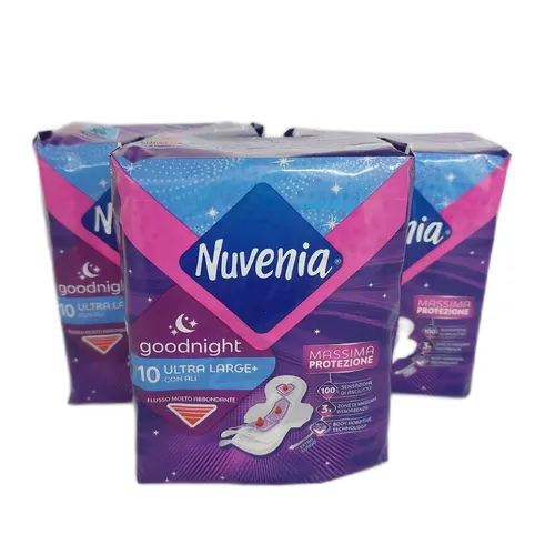 Nuvenia Ultra Night Ali Damenbinden 3 Packungen je 10 Stück von Ultra