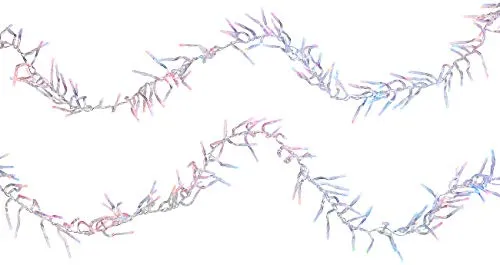 Lunartec Büschellichterkette bunt: LED-Büschel-Lichterkette mit 300 RGB-LEDs & Timer-Funktion, IP44, 3 m (Cluster Lichterkette Tannenbaum, Cluster bunt, Weihnachtsbaumkerzen)