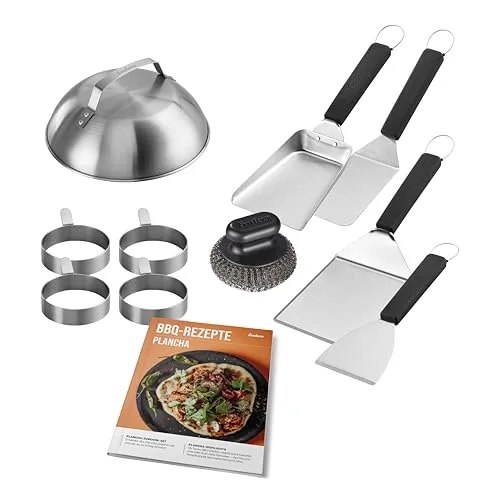 Enders® PLANCHA-Set: Komplettes Grill-Set für perfekte Grillmomente - Grills und Zubehör: Umfassendes Set mit Plancha-Wender, Edelstahl-Ringen und Rezeptbuch für ein unvergleichliches Grillerlebnis.