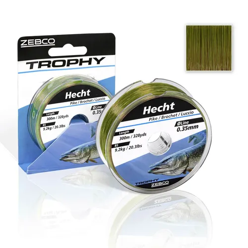 Zebco Trophy Hecht 0,35mm 300m TOP Angelschnur 0,02€/1m