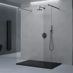 doporro Walk-in-Dusche 10mm ESG-Sicherheitsglas - Walk-In Dusche mit NANO-Beschichtung für langlebige Hygiene, variable Wandabstände von 70-120 cm und einfache Montage für Ihr stilvolles Badezimmer.