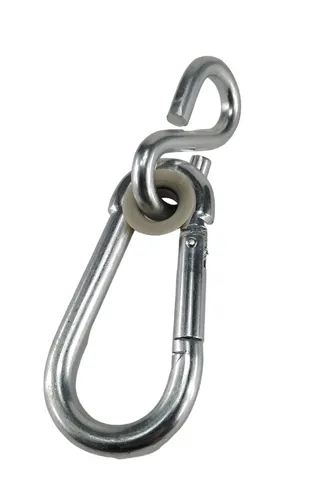 Karabiner mit Achterhaken & Kunststoffinnenteil für alle gängigen Schaukelhaken