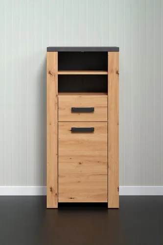 welltime Midischrank Ambres (1-St) Badschrank in matter Echtholzoptik