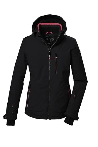 killtec Damen Skijacke KSW 36 WMN SKI JCKT - Skijacke für Damen mit abzippbarer Kapuze und Schneefang, 10.000 mm Wassersäule, wasserdicht, atmungsaktiv und umweltfreundlich aus recyceltem Material.