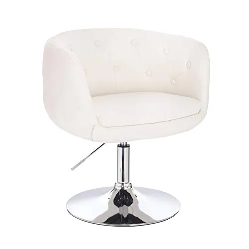 SVITA Cocktailsessel PANAMA - 360° drehbar und höhenverstellbar - Cocktailsessel mit verchromtem Gestell und bequemem Kunstlederbezug, ideal für vielseitige Wohnräume und einfach zu reinigen.