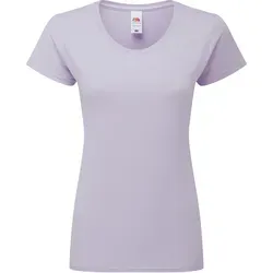 Fruit of the Loom LADIES RINGSPUN PREMIUM T - Damen T-Shirt aus 100% gekämmte, ringgesponnene Baumwolle, soft lavender, 2XL