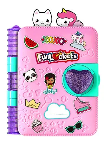 Funlockets Secret Journal, Diary, Activity and Creativity, Sticker and Stationery Set, Secret Writing, Drawing and Doodling, Aged 6 Years Plus