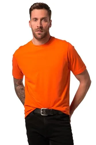 JP 1880 Herren L-8XL bis 8XL, T-Shirt, JP1880-Motiv auf der Brust, Basic-Shirt, Rundhalsausschnitt, Reine Baumwolle, orange XL 702558650-XL