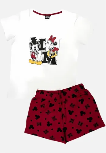 Minnie Mouse Pyjama Set Kurz in mehrfarbig für Damen | lapreza.