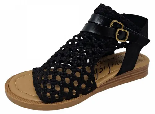Blowfish Anuella BF10760022 - Vegane Schaft-Sandalen in Schwarz - Stylische vegane Sandalen