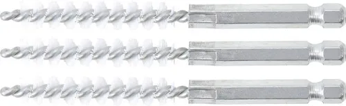 BGS-3078-9-N Nylonbürste 9 mm Antrieb Außensechskant 6,3 mm (1/4) 3-tlg.