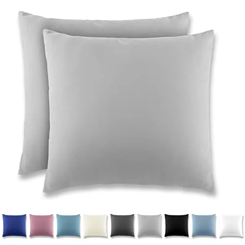 REDKEY Kissenbezug 40x40 cm 2er Set Kopfkissenbezug mit Reißverschluss