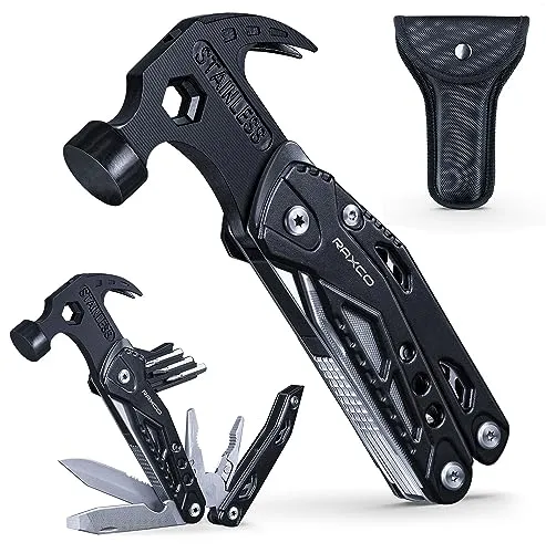 Vatertag Geschenk, RAXCO 15 in 1 Multitool Hammer Plier und Multifunktionswerkzeug Multitool Zange für Camping, Geschenke für männer ihn vater papa ihrem Freund