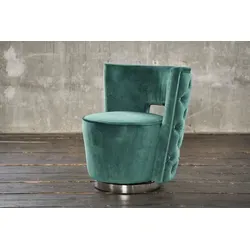 KAWOLA Sessel SENSO Stoff Velvet grün in grün von KAWOLA