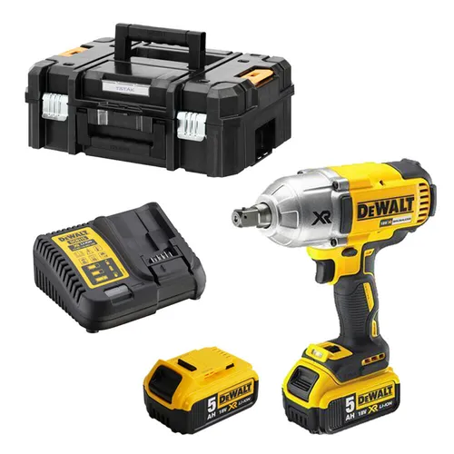 DEWALT 18 V Akku-Schlagschrauber DCF899P2 - Akkuschrauber mit 950 Nm Drehmoment, bürstenlosem Motor und integrierter LED-Leuchte. Inklusive 2 Akkus und Schnellladegerät für maximale Leistung und lange Laufzeit.