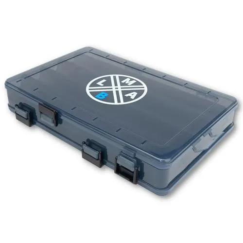 LMAB Köderbox Tackle Box Hardbait - 3 Größen - Wobbler Box, Angelbox für Wobbler doppelseitig, Wobblerbox, Hardbait Box, Angelköder Box, Box für Wobbler (L - Lange Teilung - 27x18x5 cm)