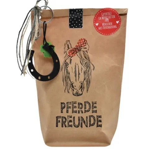 Wundertüte Geschenktüte Pferdefreunde mit Hufeisenanhänger Pferd Pferde