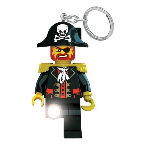 LEGO Iconic Captain Brickbeard Schlüsselanhänger mit Leuchtfunktion - Actionfiguren: Leuchtender LEGO Schlüsselanhänger mit LED-Licht, ideal für Schlüssel oder Taschen, authentisches Design und bewegliche Arme und Beine.