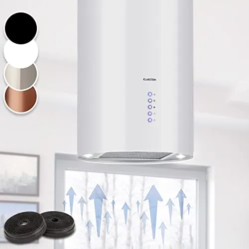 Beretta Inselabzugshaube Ø35cm mit LED-Beleuchtung in weiß von Klarstein