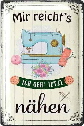 LANOLU Schild Nähen Deko Geschenk für Näherin
