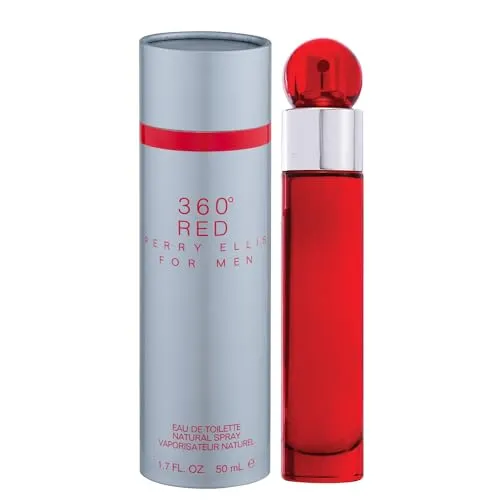 Perry Ellis 360 Red for Men 1.7 oz EDT Spray - Eau de Toilette für Herren mit orientalisch-würziger Duftkomposition, ideal für den täglichen Gebrauch und ein selbstbewusstes Auftreten.