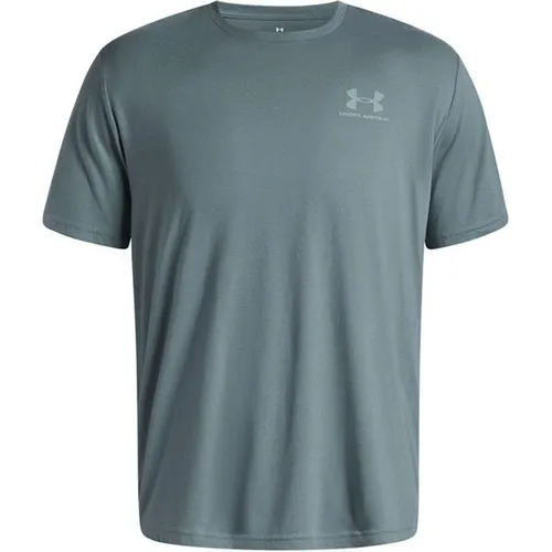 Under Armour Sportstyle Left Chest S/S Funktionsshirt - Türkis Gr S - Trainingsbekleidung für Sport und Freizeit, atmungsaktiv und bequem; ideal für Workout und aktive Tage.