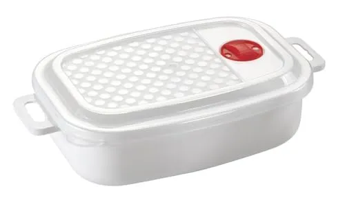 Heidrun 1909 Behälter Mikrowelle, 28 x 16 x 8 cm, 1.5 Liter, weiß