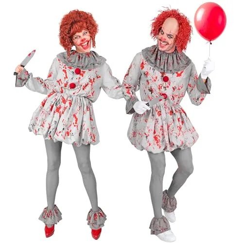 W WIDMANN MILANO Killer Clown Kostüm in grau von Widmann MILANO Party Fashion