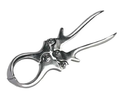 Kastrierzange für Lämmer 22103 - 23 cm lang - Veterinärbedarf für eine unblutige Kastration von Lämmern, inklusive Randleiste und aus rostfreiem Material gefertigt.