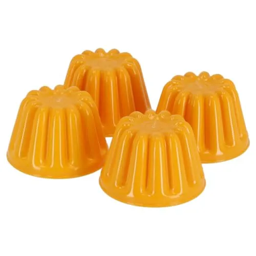 Patisse 2443 Puddingförmchen-Set, 4 teilig, 100 ml, Gelb