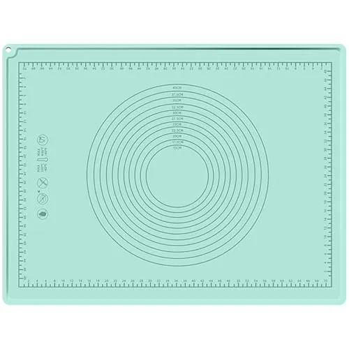 Backmatte Silikon, 70 x 50cm Antihafte Backunterlage, Rutschfeste Teigmatte mit Messung, Silikonmatte Antihafte Teigunterlage Backmatte, Backunterlage zum Teig Ausrollen, für Fondant Pizza Brot