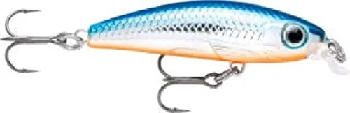 Rapala - Ultra Light Minnow Angelköder - Angelköder mit Spezieller Tauchschaufel - Süßwasser Spinnköder - Lauftiefe 0,6-0,9m - Fischköder 4cm, 3g - Hergestellt in Estland - Silver Blue