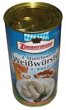 Zimmermann Münchner 4 Weißwürste 1er Pack 1x530g Dose von Würstchen