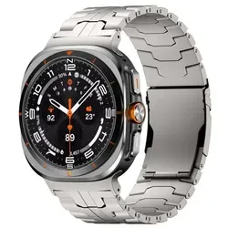 Titan Metall Armband für Samsung Galaxy Watch Ultra 47mm - Hochwertiges Titanlegierung Armband für Samsung Galaxy Watch Ultra 47mm, wasser- und schweißfest, ideal für Komfort und Stil im Alltag.