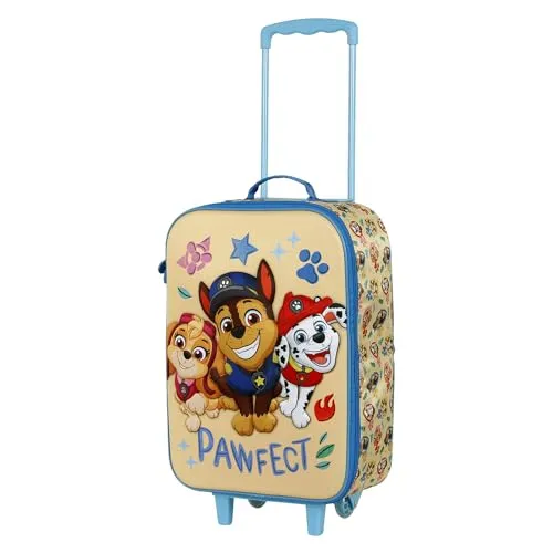 Paw Patrol Friendship-Soft 3D Trolley-Koffer, Blau, 17 x 33 x 52 cm, Kapazität 26 L