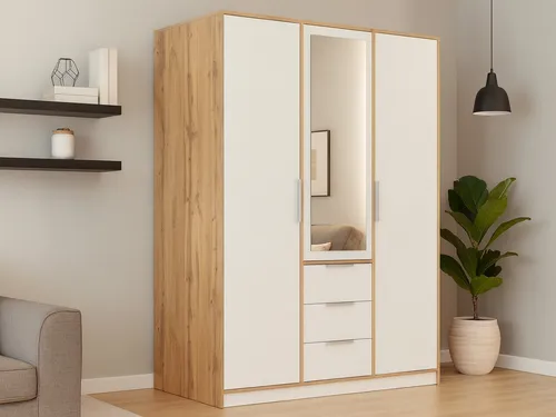Beautysofa Kleiderschrank LIVO mit Spiegel – Eleganter Design-Schrank für Schlafzimmer oder Flur - Der Kleiderschrank LIVO bietet mit 149 cm Breite und optionalem Aufsatz stilvollen Stauraum. Die Spiegelfront sorgt für ein helleres Raumgefühl und wertet Ihr Interieur auf. Perfekt für moderne Wohnräume.