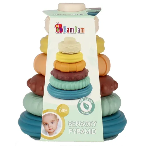 Piramidka edukacyjna pastelowa  BAM BAM 500692 BAM BAM 5904335856279
