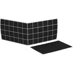 SIN 207829 - Klettpunkte, eckig, selbstklebend, 48 Stück, schwarz