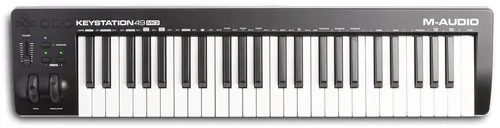 M-Audio Keystation 49 MKIII - 49-Tasten MIDI Keyboard Controller - Audio-Controller mit 49 anschlagdynamischen Tasten für ein natürliches Spielgefühl und umfassende Kontrolle durch zuweisbare Regler und Pitch-/Modulationsräder. Plug-and-Play für Mac/PC.