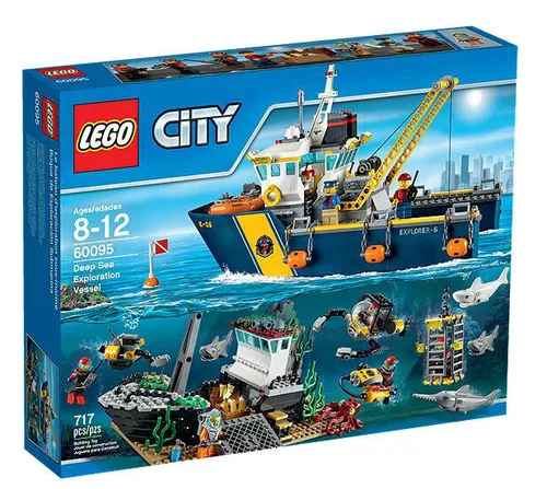 LEGO® City 60095 Tiefsee-Expeditionsschiff - LEGO Bausatz für Deep Sea Exploration Vessel, 717 Teile für spannende Abenteuer unter Wasser, ideal für Kinder von 8-12 Jahren.