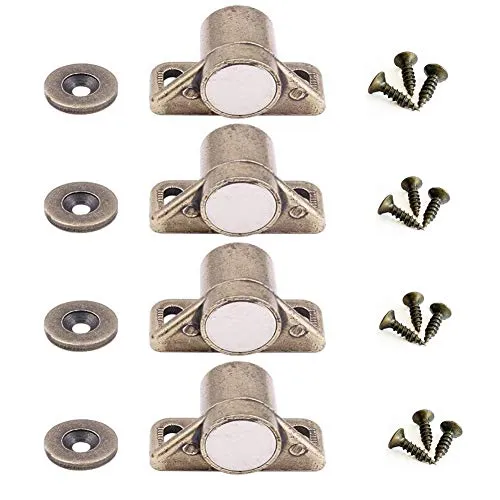 mciskin Magnetschnäpper Schrank Türmagnet Magnet-Schnapper Möbelmagnet Türverschluß Haltemagnet Magnetverschluss,Schrankbeschläge(4 Stück)