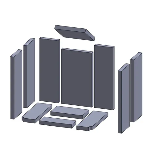 Feuerraumauskleidung Passend für GKT Alosa Lido 2 A** Kamin & Ofen 12-teilig