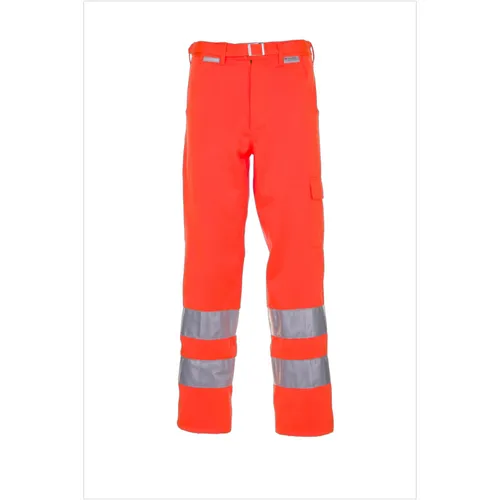 Bundhose 2011 in Warnorange, Größe 52 - Robuste Warnschutzhose 2011 in leuchtorange, Größe 52, sorgt für optimale Sichtbarkeit und Sicherheit bei der Arbeit.